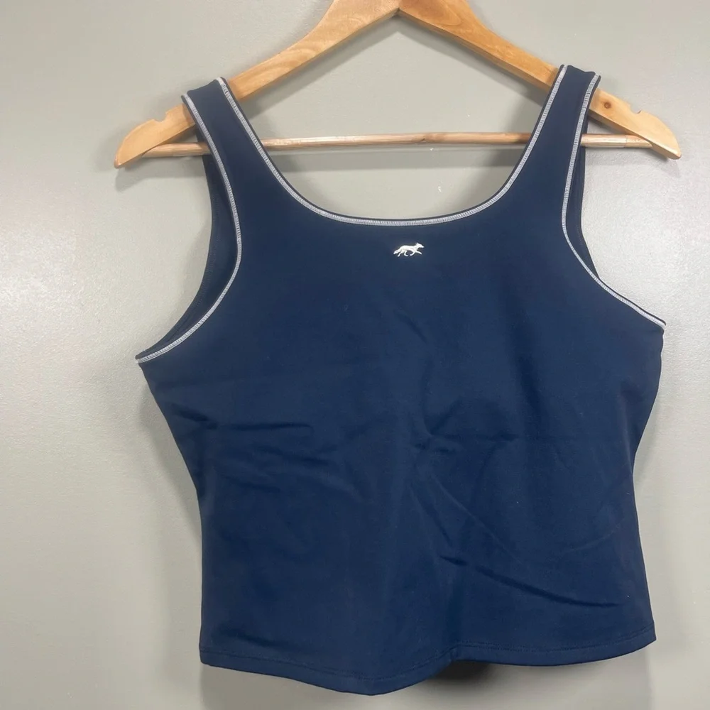Fore-Té Navy Blue Workout Top Club Attire - Picture 5 of 7